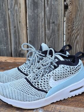 Nike Air Max Thea Flyknit Blue Gray AthleticBoys Sneakers Size 7